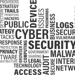 word cloud of cyber security words and associated words such as breach access network internet attacks and more