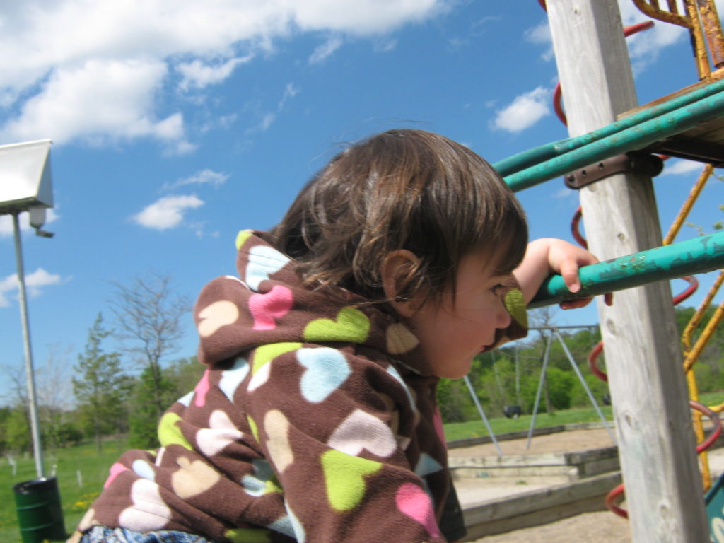 child climbing