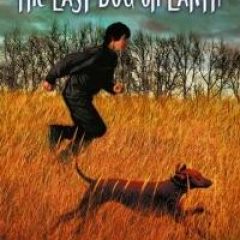 cover of a boy running in a field with a brown dog by his side trees in the background looks like it's fall time
