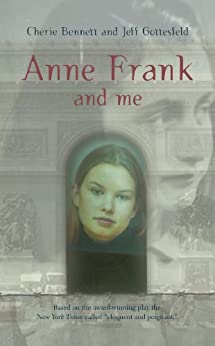 grey book cover with photo of a young teen woman and a silhouette of a woman from the 1920's Anne Frank