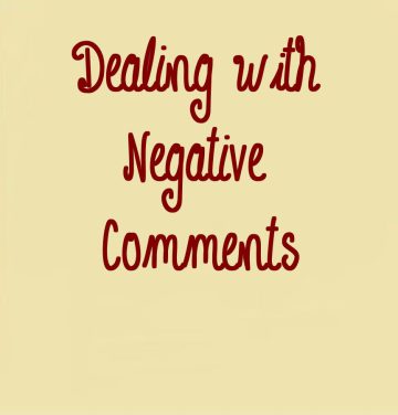 dealing with negative comments