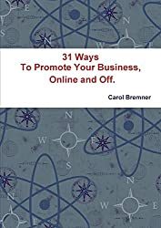 blue book cover with science icons and symbols for business promotion guidebook